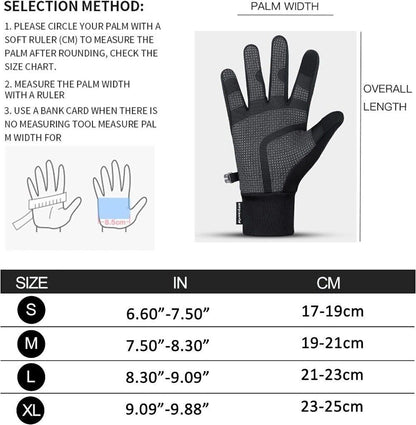 Women Men Winter Thermal Windproof Waterproof Touch Screen Warm Gloves Mittens