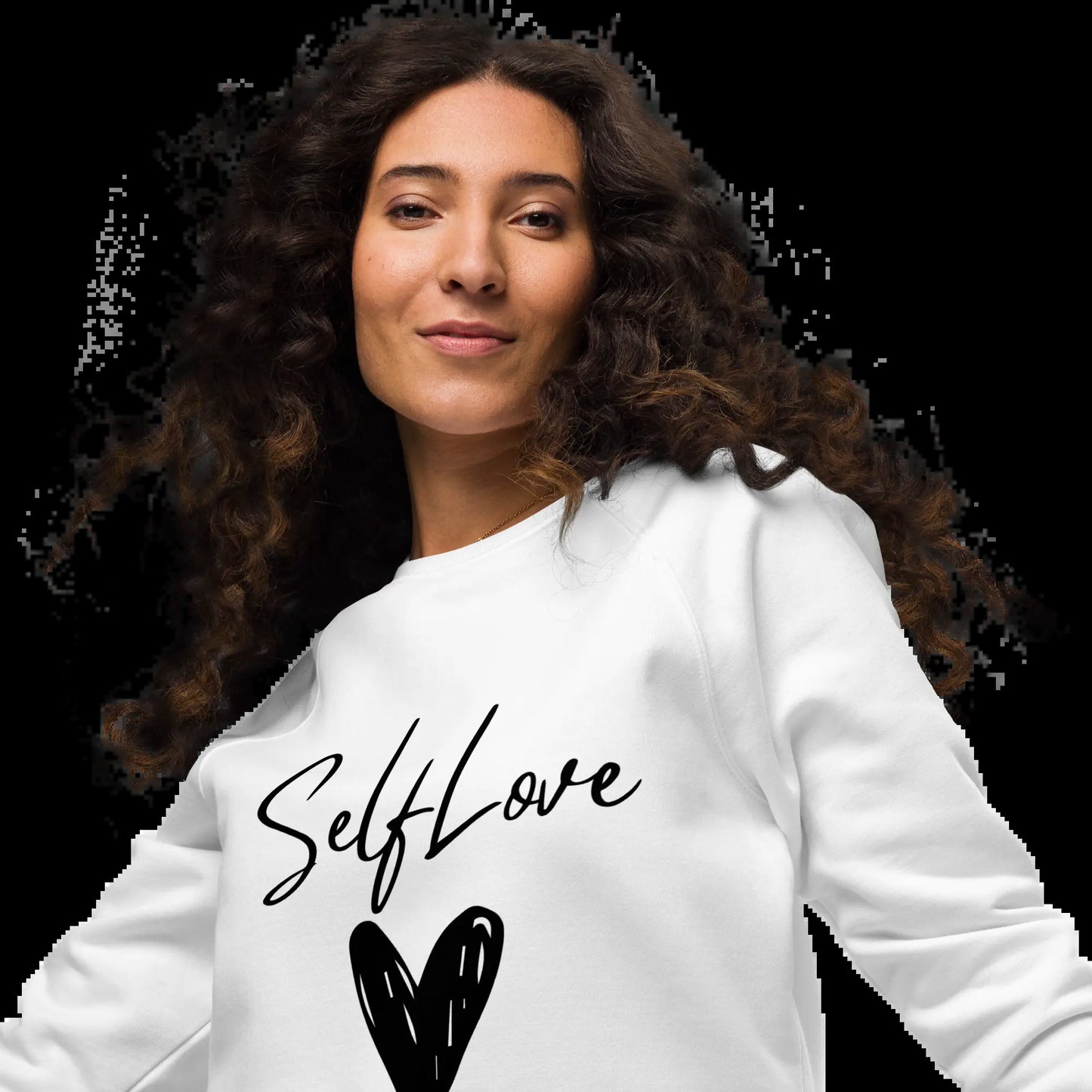 Organic Sweatshirt SELF LOVE Unisex Organic Raglan Sweatshirt