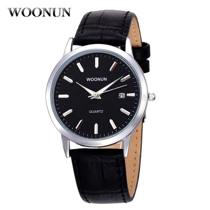 Simple Men Watches Leather Belt Quartz Wrist Watches for Men Ultra Thin Mens Watches Minimalist Watches Hodinky