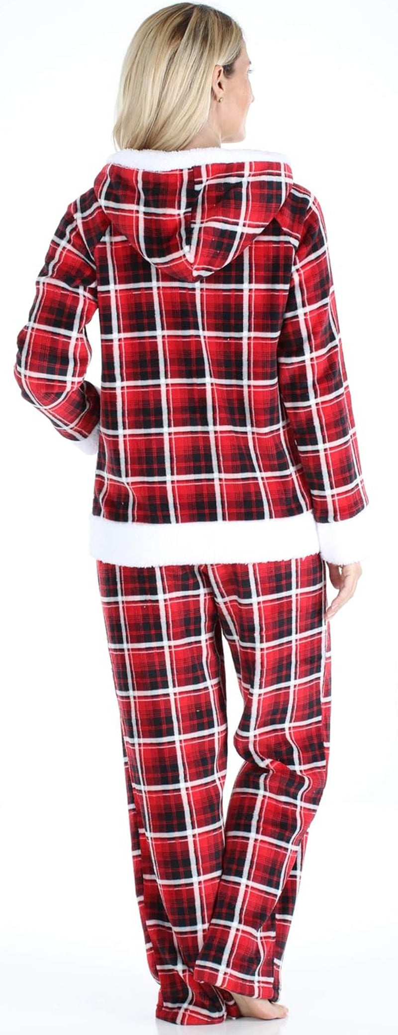 Women'S Fleece 2-Piece Button-Down Pajama Set